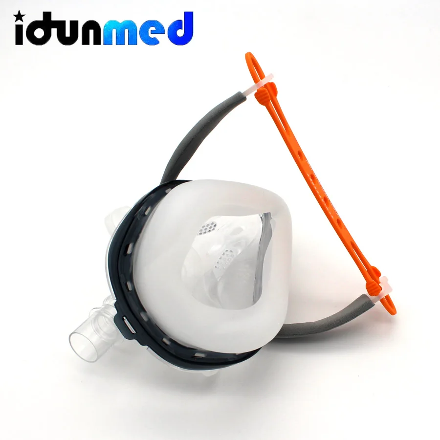 BMC CPAP-mascarilla facial completa sin frente, Bipap con suministros para la cabeza, Apnea del sueño, accesorios de respiración antironquidos