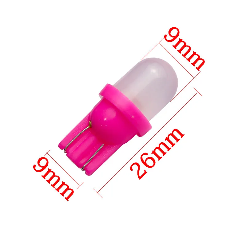 100X CA no polar CC 6V 6,3V 194 T10 # Base de cuña 555 LED F10 con lente esmerilada, máquina de juego de Pinball sin polaridad, color blanco