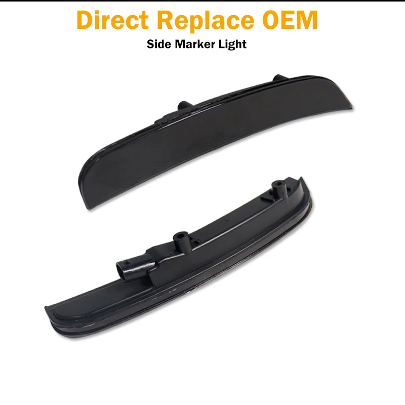 Kit de luces de posición lateral LED completo para parachoques delantero/trasero ámbar/rojo iJDM para Dodge Charger 2015-up, reemplaza las lámparas de marcador lateral OEM de 12V
