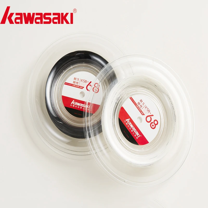 Cuerdas de bádminton Kawasaki de 200m, potencia de repulsión duradera, alta potencia de repulsión, accesorio deportivo, Ksb-68