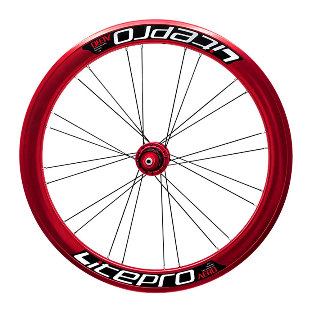 Bicicleta Plegable Litepro S42 AERO de 20 Pulgadas 406/451 con Frenos de Disco V, Juego de Ruedas de 11 Velocidades, 4 Rodamientos Sellados, Ruedas de Aleación, Llantas de Bicicleta BMX