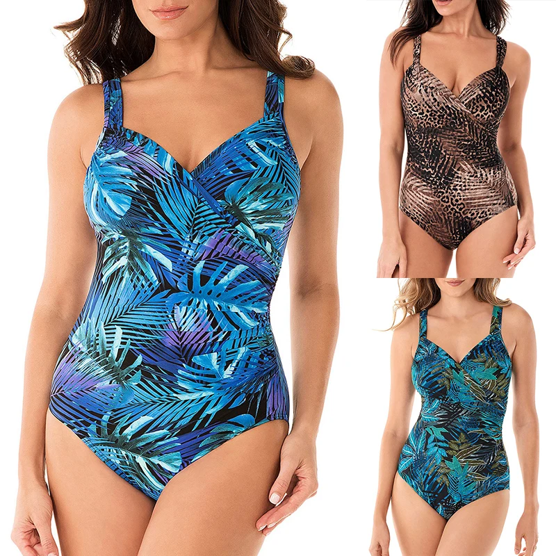 2024 traje De baño De una pieza, traje De baño Sexy De talla grande para mujer, ropa De playa con Control De barriga para trajes De baño, Monokini, Maillot De Bain femenino
