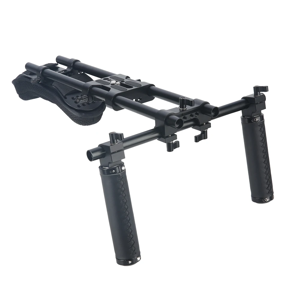 Niceyrig-soporte Universal para plataforma de hombro, sistema de bloqueo de rieles de 15mm con cámara/videocámara, Kit de montaje de placa Base