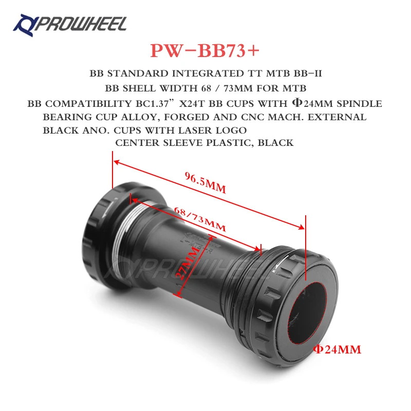 PROWHEEL-platos y bielas para bicicleta de montaña, 6/7/8/9/10/11 velocidades, manivela de 170mm, 22-30-40T, 24-32-42T, 26-36T, 28-38T