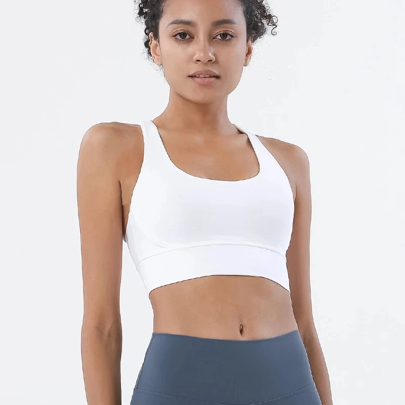 SOISOU-Sujetador deportivo de nailon para mujer, corpiños y corsés, Top Sexy, ropa interior transpirable para Fitness, Yoga, gimnasio, 30 colores