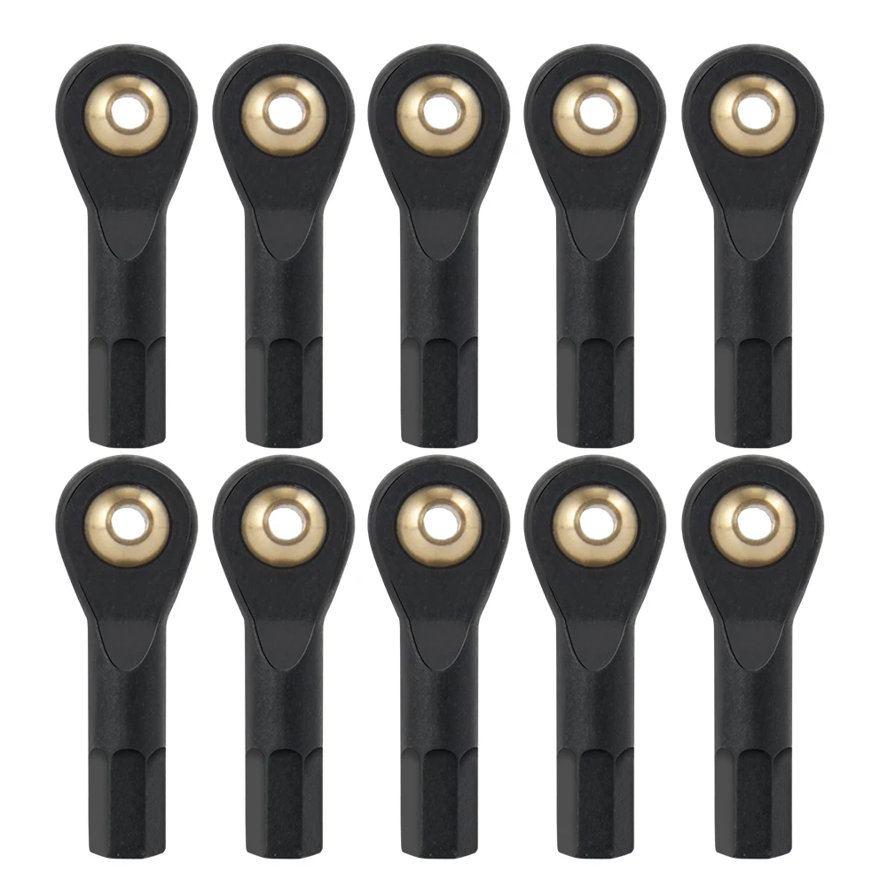 YEAHRUN 10 Uds M2 M3 extremo de varilla soporte de cabeza de bola extremos de varilla de amarre juntas esféricas de plástico tornillo de mano derecha para RC coche barco avión camiones