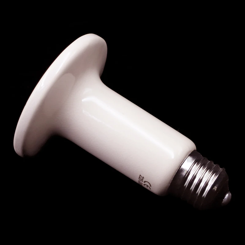 Lámpara de calefacción de infrarrojos lejanos para mascotas, bombilla de cerámica de 220V para reptiles y tortugas, emisor de calor, 25W, 50W, 75W, 100W, 150W, 200W