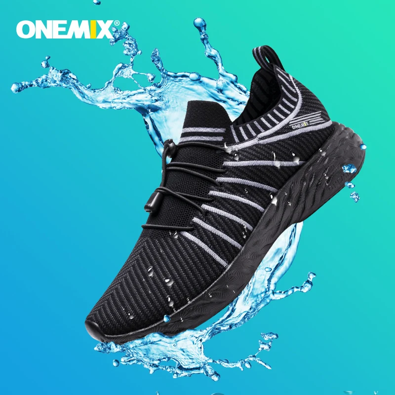 ONEMIX, zapatillas de correr impermeables para hombre, zapatillas ligeras transpirables para mujer, zapatillas de entrenamiento para caminar, zapatillas deportivas sin cordones para senderismo al aire libre