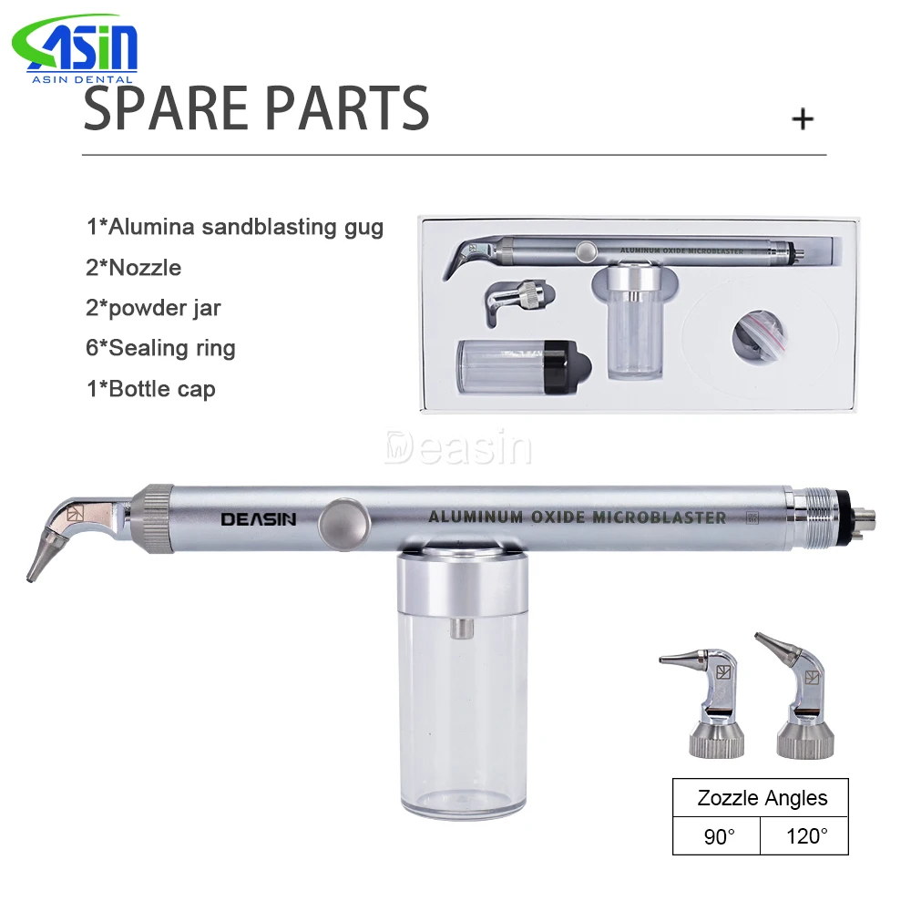 DEASIN Herramienta Dental 2 en 1: Microblaster de Óxido de Aluminio y Pulidor por Abrasión de Aire con Pulverización de Agua