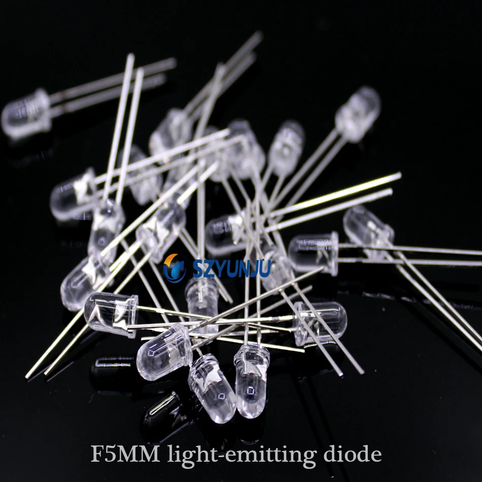 100 Uds diodo LED UV DIP 3mm 5mm diodos transparente UV 395nm LED ultravioleta Kit de LED ultravioleta