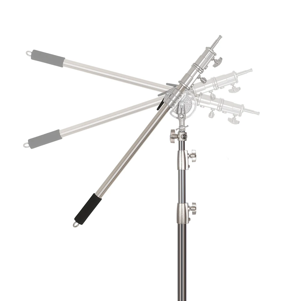 Barra de brazo cruzado de acero inoxidable SH 106cm-249cm con bolsa de peso accesorios de estudio fotográfico varilla de extensión Kit de estudio fotográfico soporte de luz