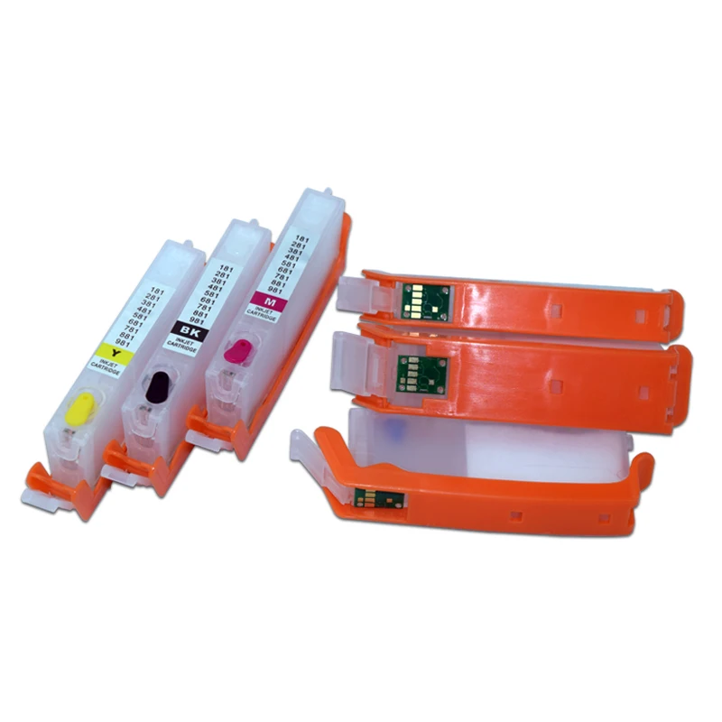 Cartucho de tinta recargable PGI 580 581 con Chip permanente para impresora Canon PIXMA Ts705 TR7550 TR8550 TS6150 TS8150 TS9150 TS9155