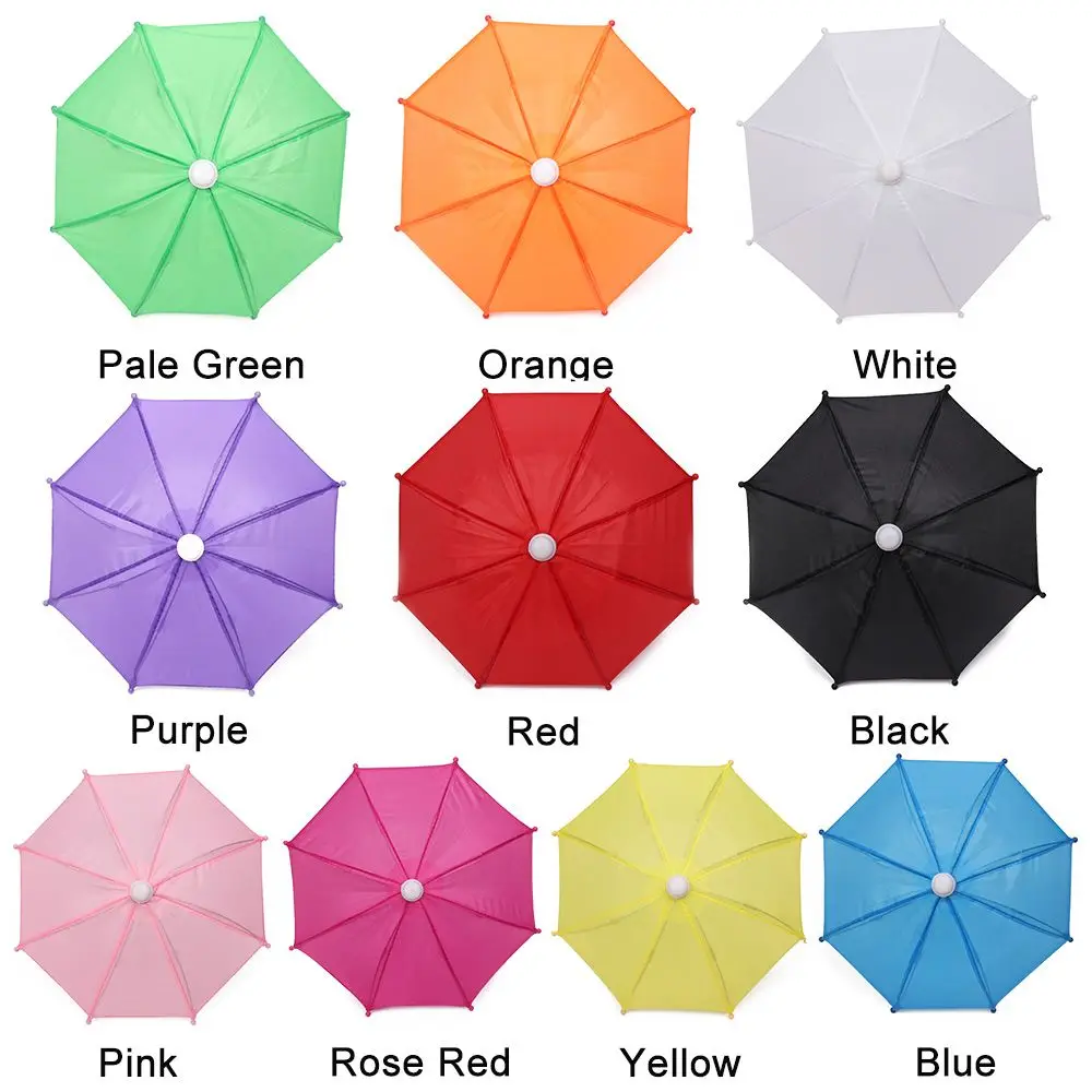 Mini paraguas de juguete para niños, sombrilla de lluvia, accesorios para muñecas, regalo de cumpleaños, adorno de muñeca para niños, nuevo, 1 pieza