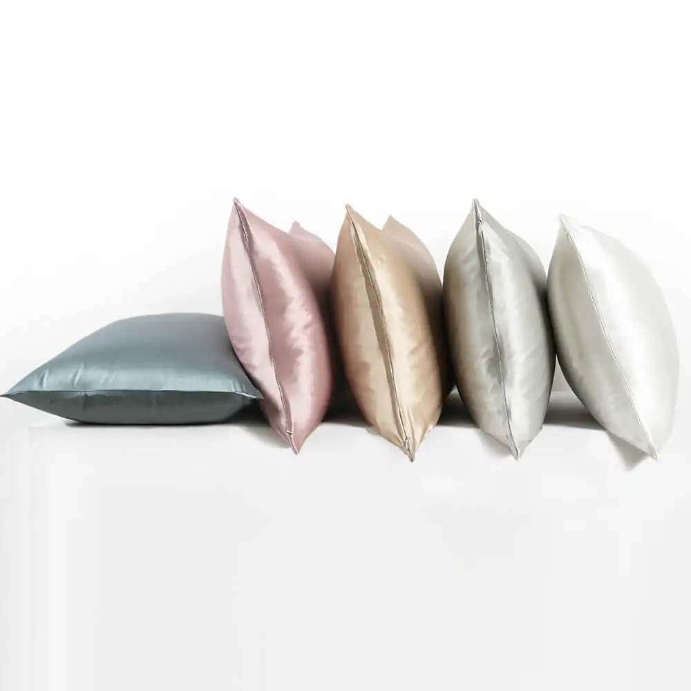Funda de Almohada DISANGNI 22 Momme 100% Seda de Morera Pura para Cabello y Piel, Seda Natural de Doble Cara con Cierre Oculto, 1 Pieza