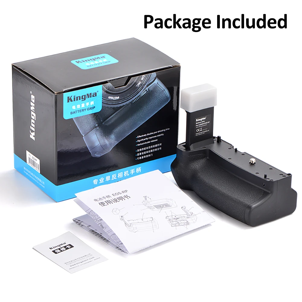 KingMa para EOS RP R8 batería Vertical agarre batería soporte de agarre para Canon DSLR EOS RP R8 cámara para 2X LP-E17 batería