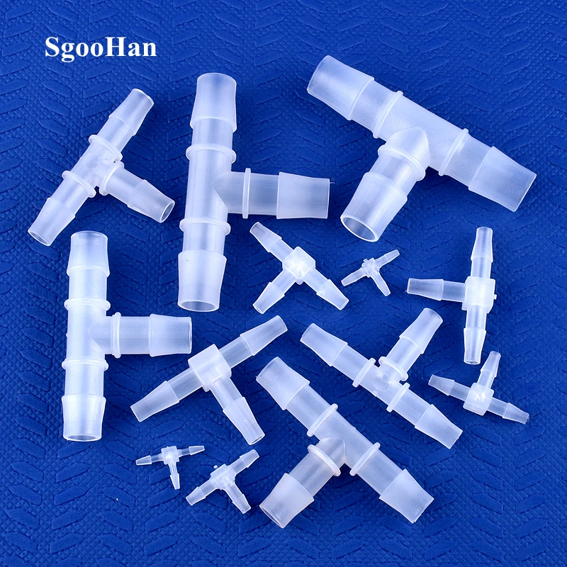 5 ~ 200 Uds 1,6 ~ 15,8mm conectores en T de plástico adaptador de tanque de peces de acuario manguera de bomba de aire juntas de Pagoda sistema de riego junta de tubería