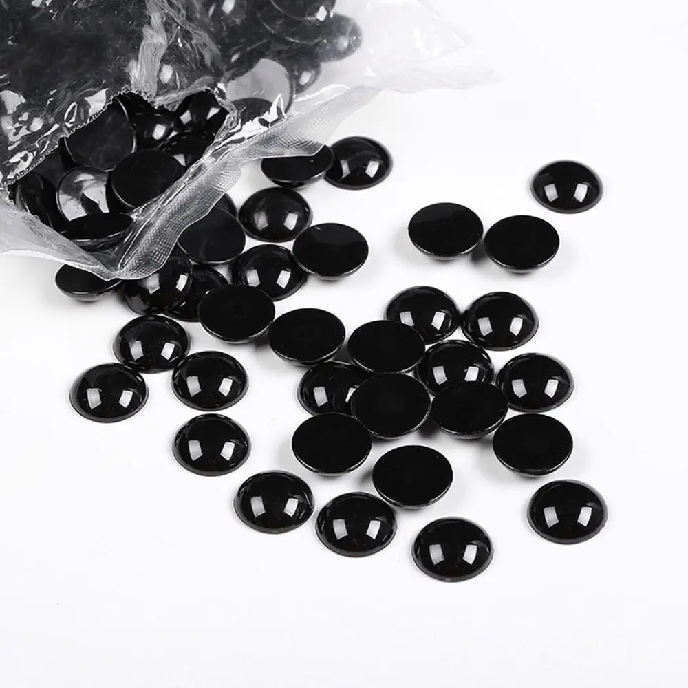 Ojos de seguridad de plástico negro para niños, 100 piezas, 3-12mm, para muñeca de oso, marioneta de Animal, manualidades, juguetes para niños, accesorios para ojos, envío gratis