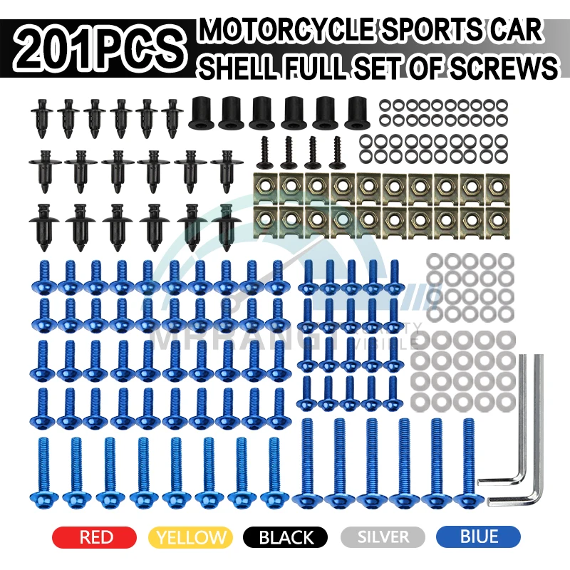 Kit de tuercas y pernos de carenado para motocicleta, Clips de sujeción para el cuerpo, tuercas de tornillo para coche para YAMAHA TMAX 500 530 MT07 MT09 FZ1 FZ6 R1 R6 R15, 216 Uds.