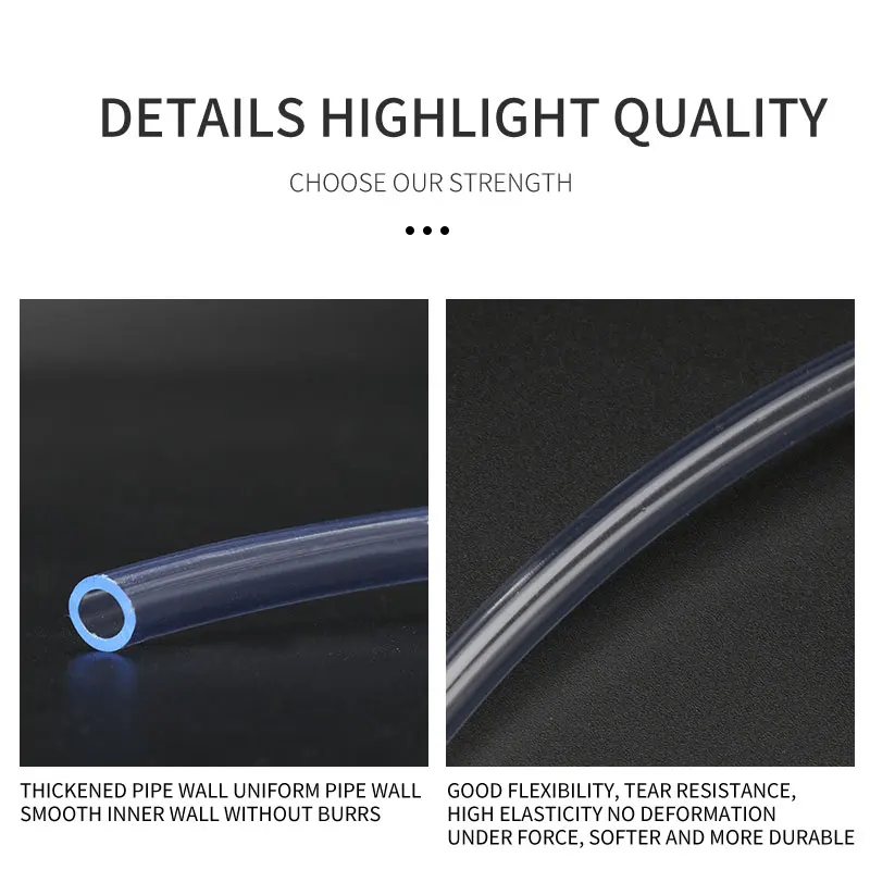 Tubo Tracheal de 4mm * 6mm para Acuario, Resistente a Alta Presión, No Tóxico, Inodoro, Tubo Tracheal Dedicado para CO2 y Oxígeno