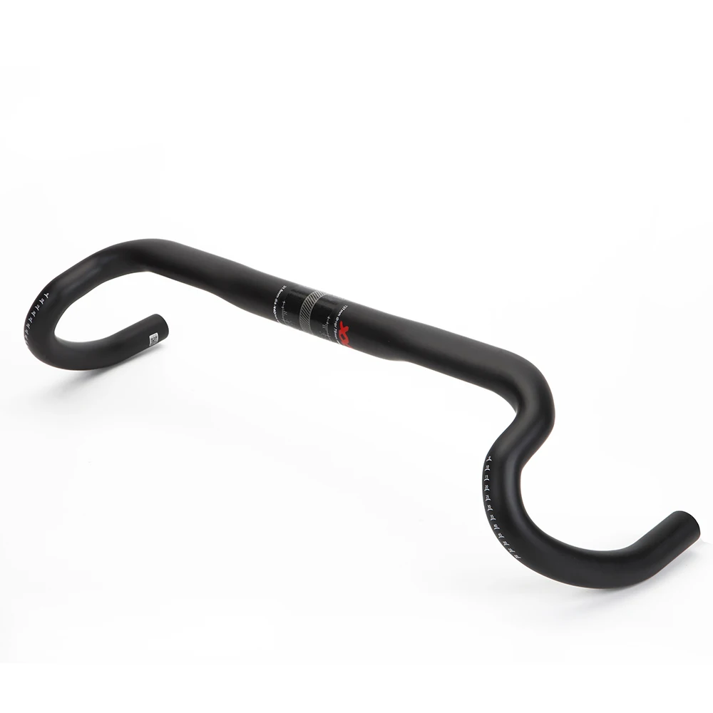 Nuevo Manillar de Carbono para Bicicleta de Gravel, Manillar de Gran Curvatura para Ciclocross y Bicicleta de Carretera, 380/400/420/440mm, Fibra de Carbono