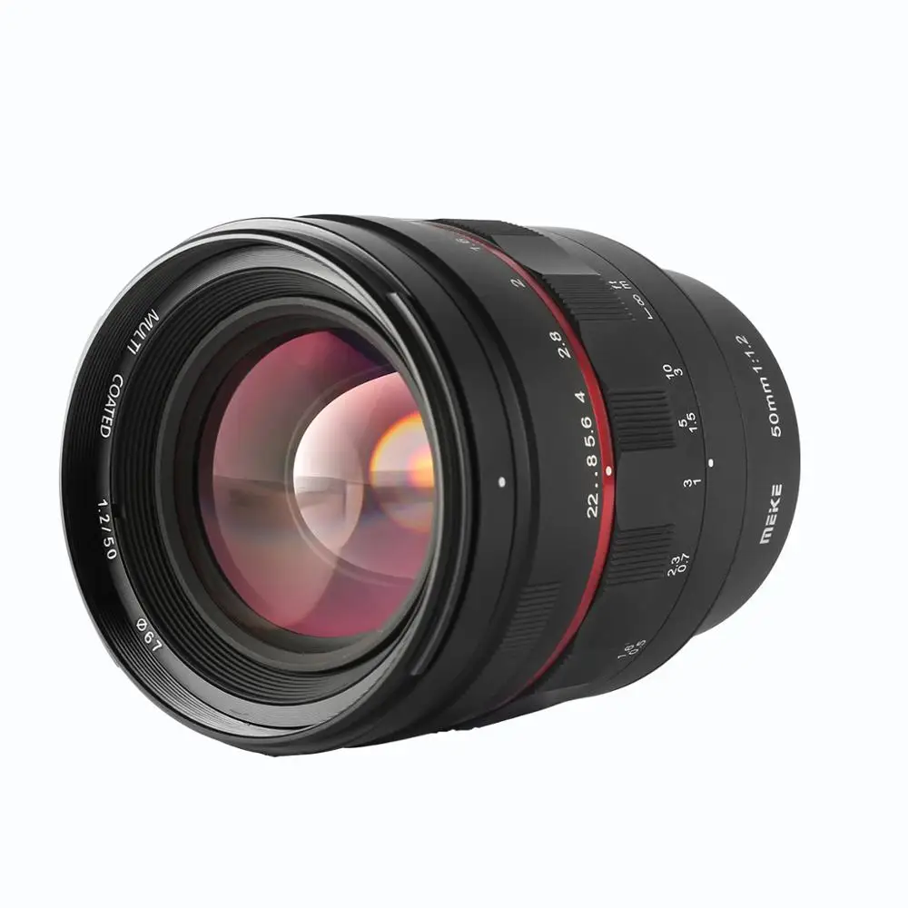 Lente Meike de 50 mm F1.2 de Gran Apertura y Enfoque Manual para Cámaras Sony con Montura E/Nikon con Montura Z/Canon con Montura EF/L