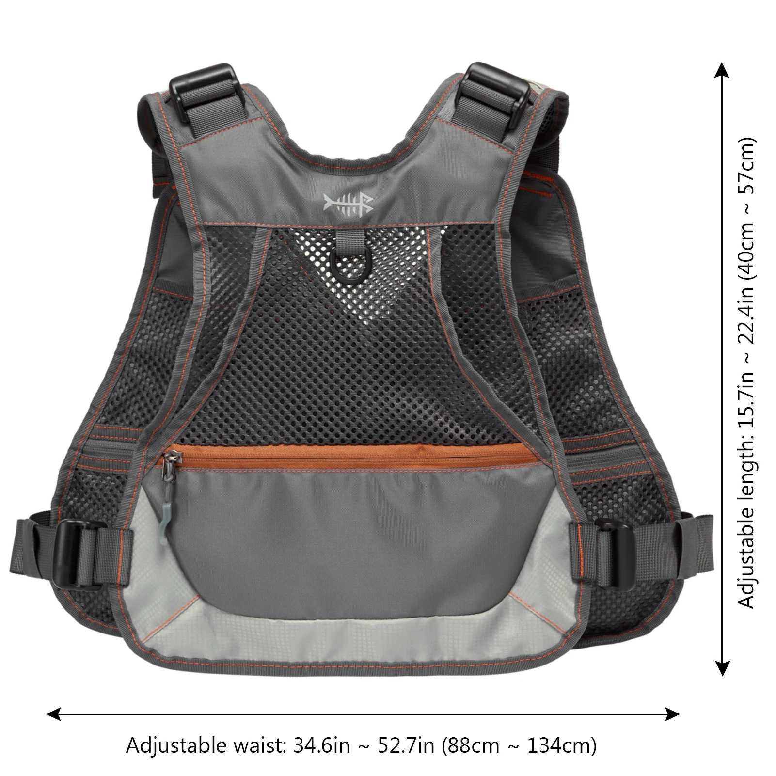 Bassdash-Chaleco de pesca con mosca FV09 para jóvenes y niños, tamaño ajustable con múltiples bolsillos, equipo de pesca de trucha y lubina