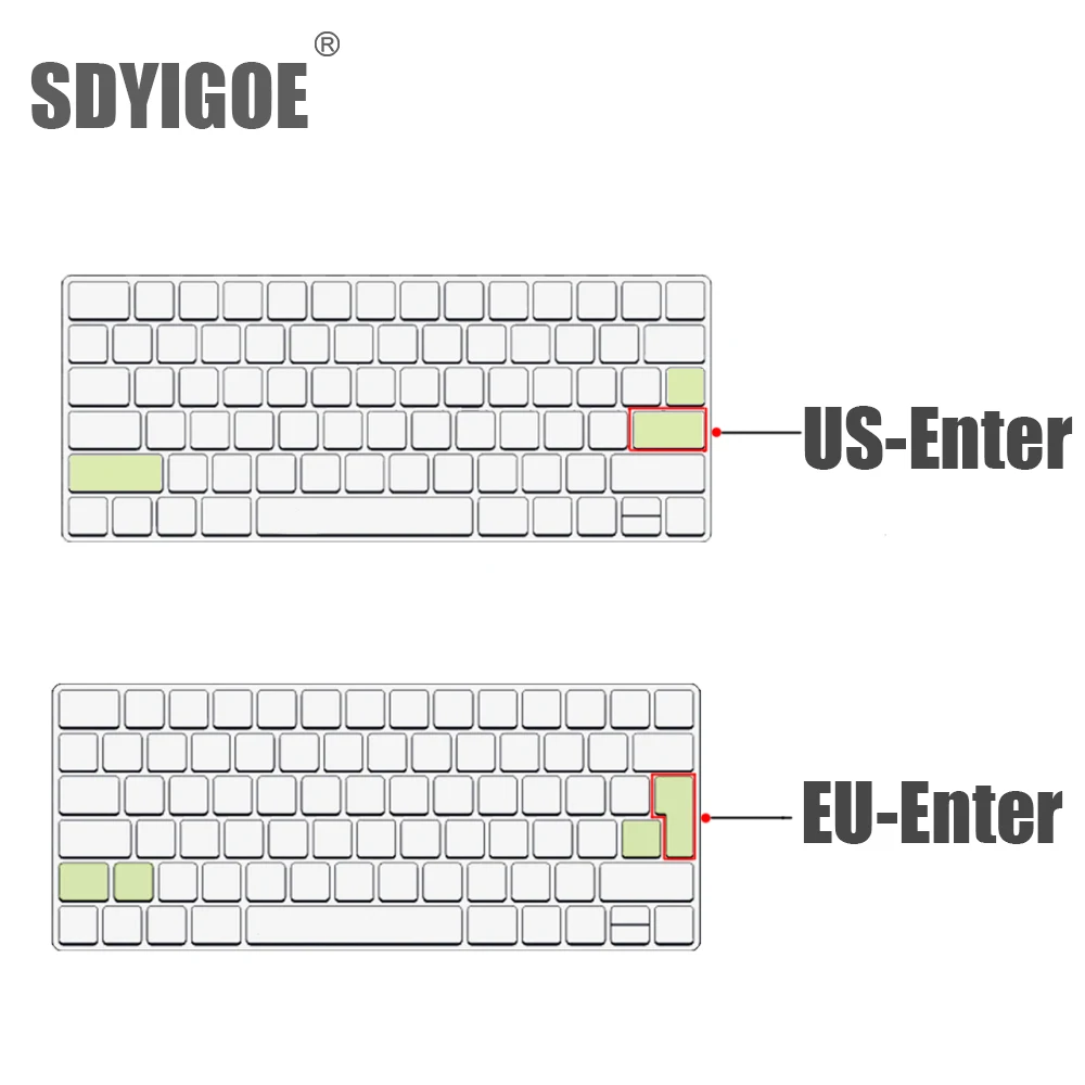 PC de escritorio para Apple Bluetooth inalámbrico keybord MLA22LL/ A1644 A1314 IMAC cubierta protectora de teclado funda de silicona versión EE. UU./UE