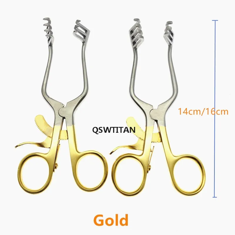 Retractor Weitlaner Retractor autoretenido de acero inoxidable 14c/16cm 3*4 garras 2 garras instrumentos Retractores quirúrgicos