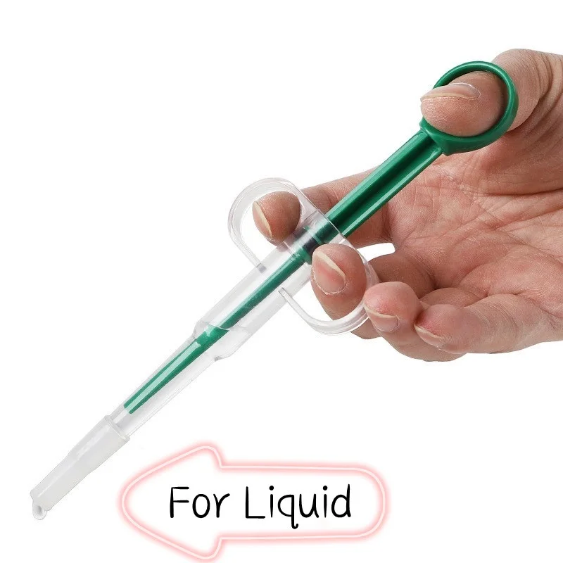 Jeringa para mascotas, alimentador de medicina para perros y gatos, tableta para píldoras, pistola, dispensador de empuje, agua, leche, Kit de alimentador para cachorros, 1 unidad