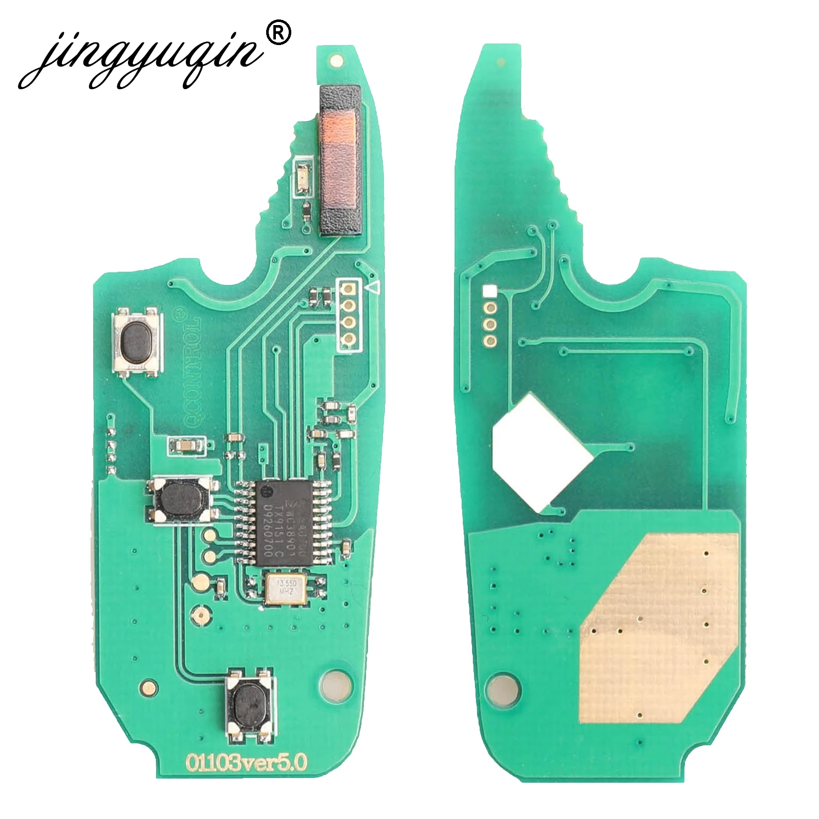 Jingyuqin 2 / 3 botones remoto clave sistema Delphi 433mhz para FIAt 500 Punto Ducato Stilo Panda Bravo clave ID46 PCF7946 / 7941 Chip
