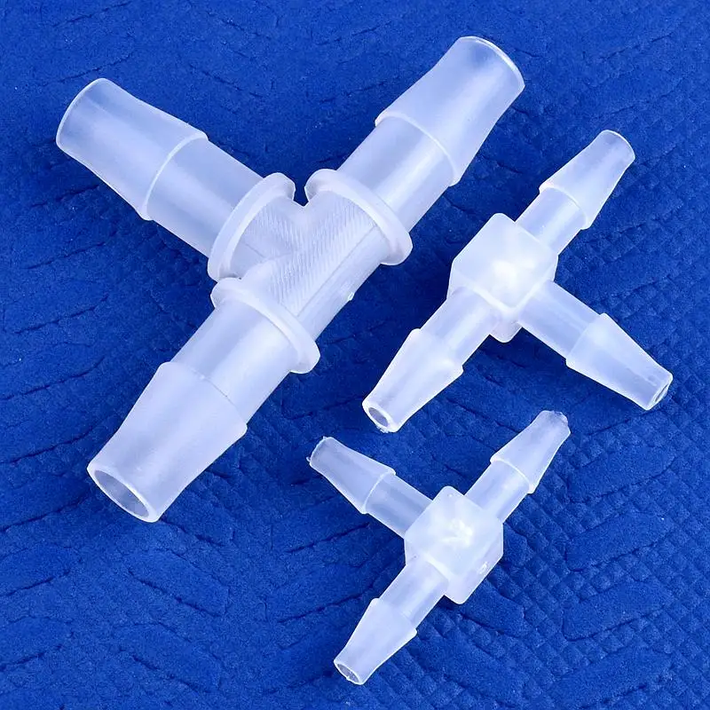 5 ~ 200 Uds 1,6 ~ 15,8mm conectores en T de plástico adaptador de tanque de peces de acuario manguera de bomba de aire juntas de Pagoda sistema de riego junta de tubería