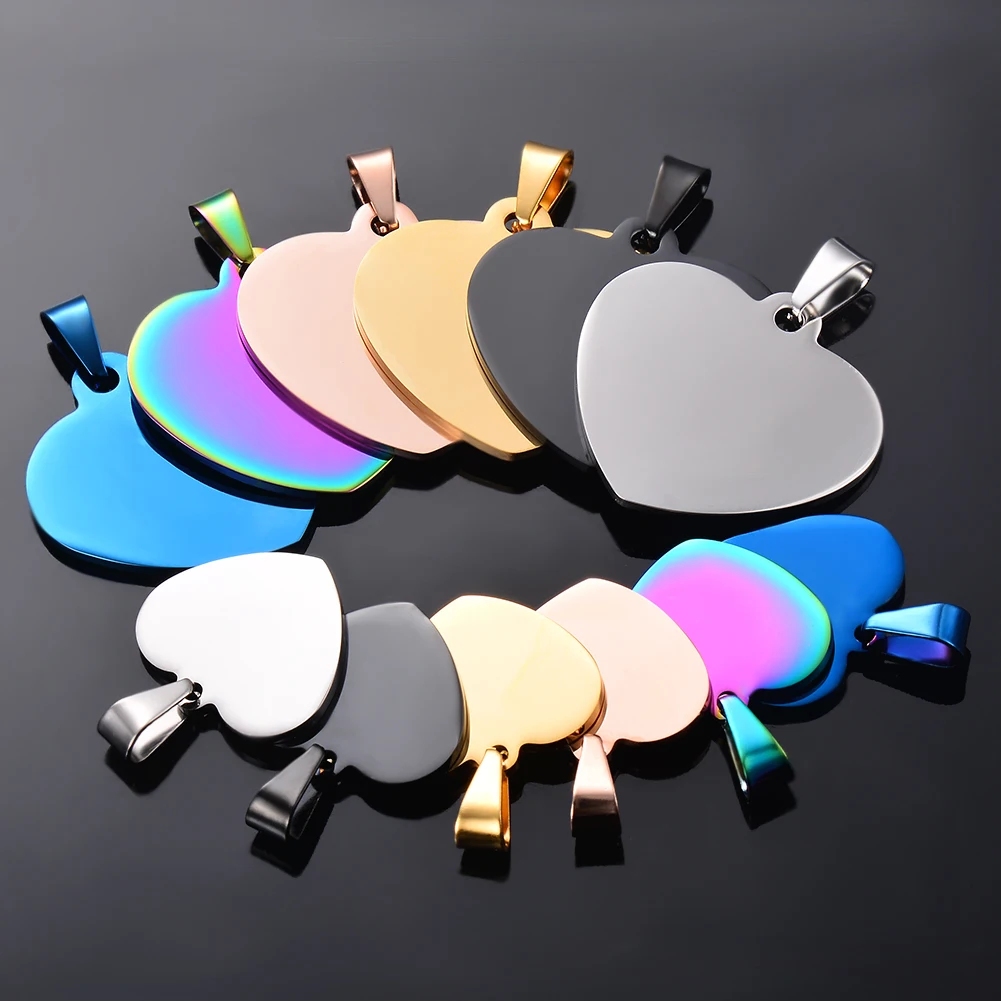 10 Uds. Venta al por mayor, collar minimalista Unisex de acero inoxidable con etiqueta de perro, colgante de corazón, collar altamente pulido, cadena, regalos de joyería