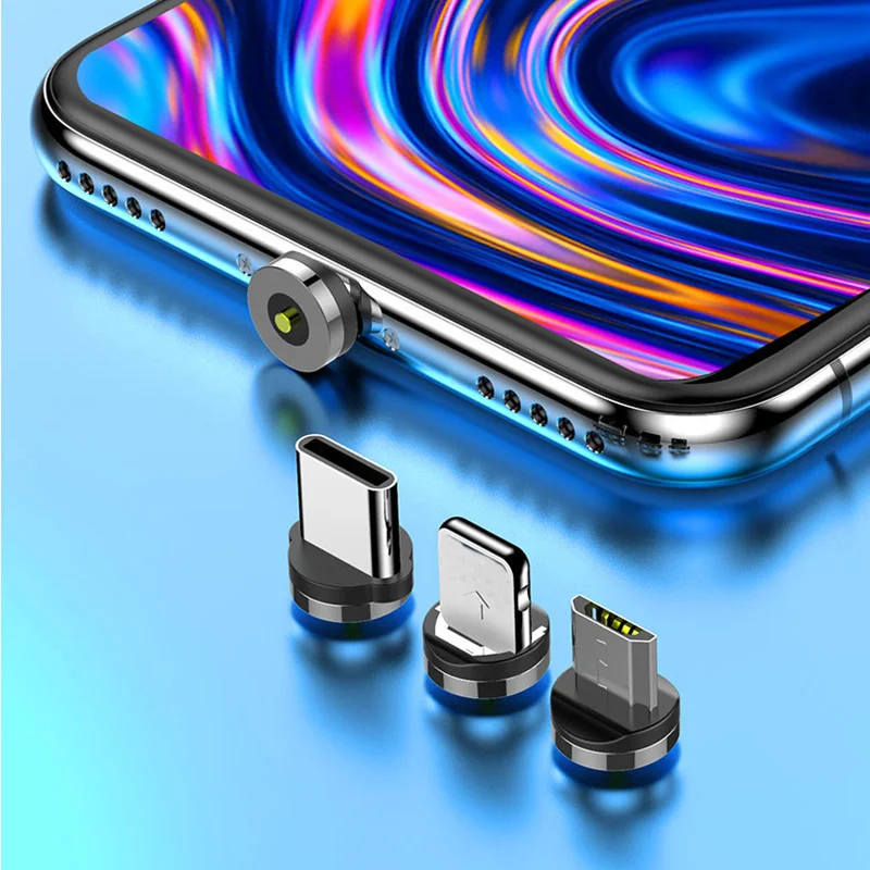 Adaptador de Cable de carga para teléfono móvil, convertidor de 9 piezas, rotación de 360 grados, puntas magnéticas, piezas de repuesto, fácil de operar, duradero