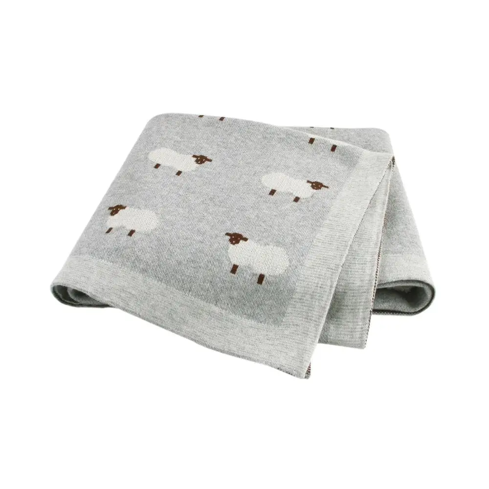 Mantas tejidas para bebé, manta envolvente para recién nacido, ropa de cama para cochecito, manta Infantil de Alpaca de dibujos animados para niños y niñas, edredones para niños