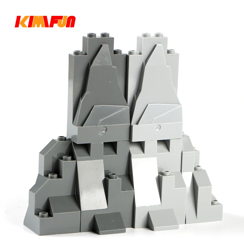 Bloques de construcción Moc para niños, juguete de ladrillos para armar Panel de rocas, Escena de montaña, vista de la calle de la ciudad, a granel, 100g por paquete