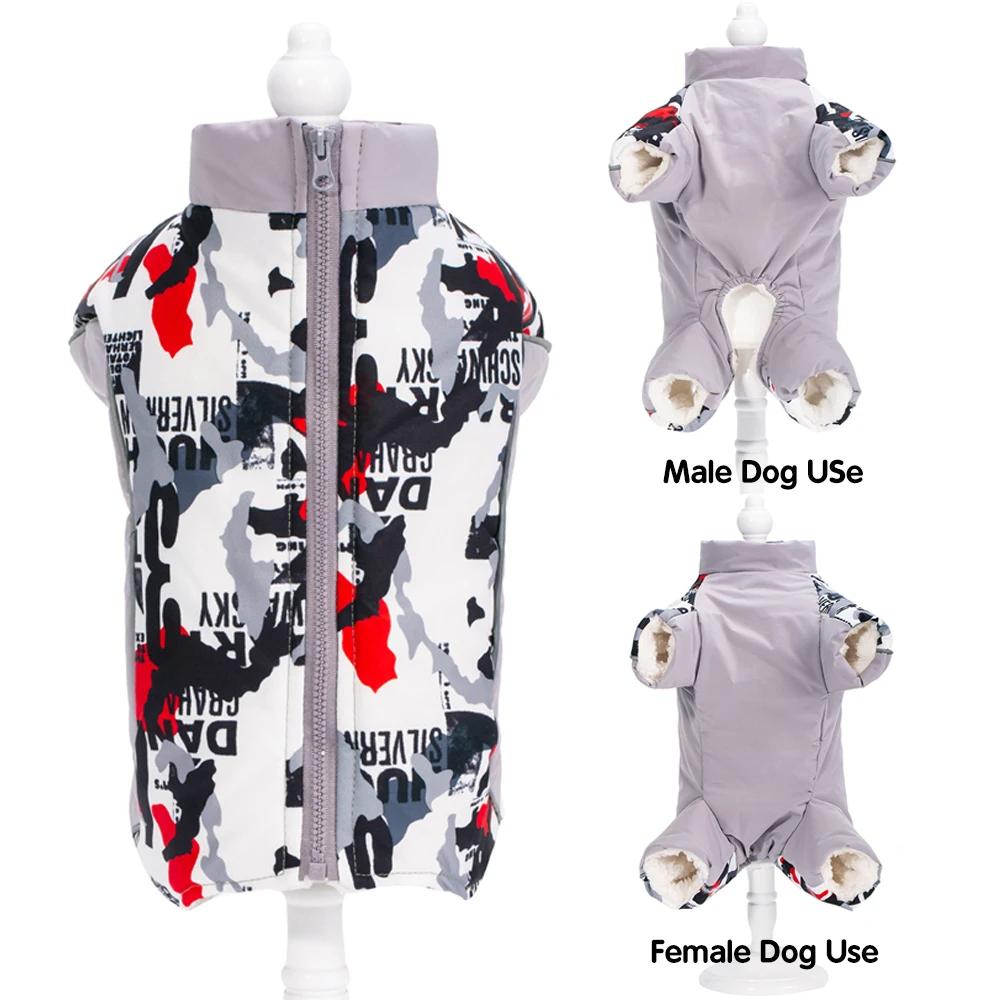 Ropa de invierno para perros, chaqueta impermeable para perros pequeños, traje de nieve reflectante Extra cálido para perros, vientre totalmente cubierto, uso para perros y niñas