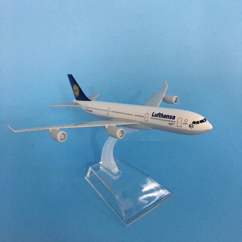 JASON TUTU 16cm Lufthansa Airbus A340 modelo de avión modelo de avión Airbus modelo 1:400 aviones de Metal fundido a presión avión de juguete