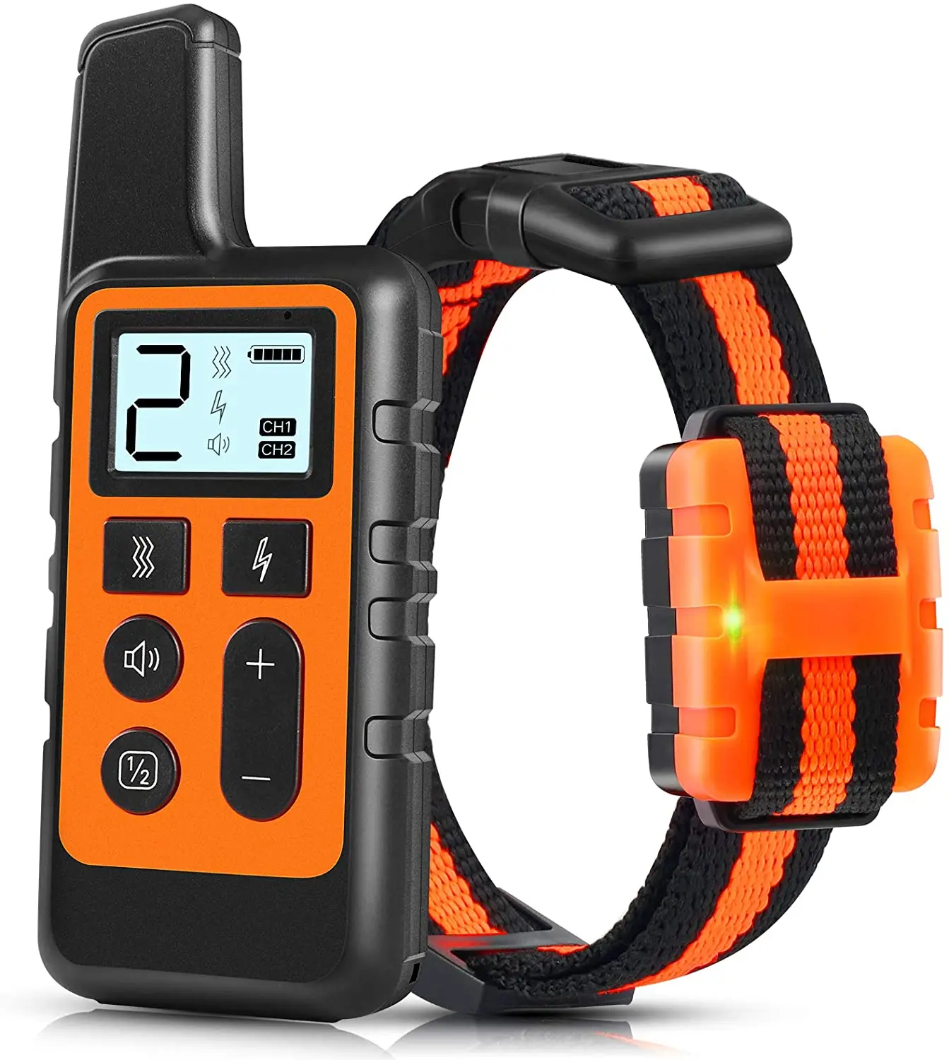Collar de entrenamiento para perros, collares de choque recargables impermeables para perros con pitido de entrenamiento remoto, choque de vibración, Collar eléctrico para perros