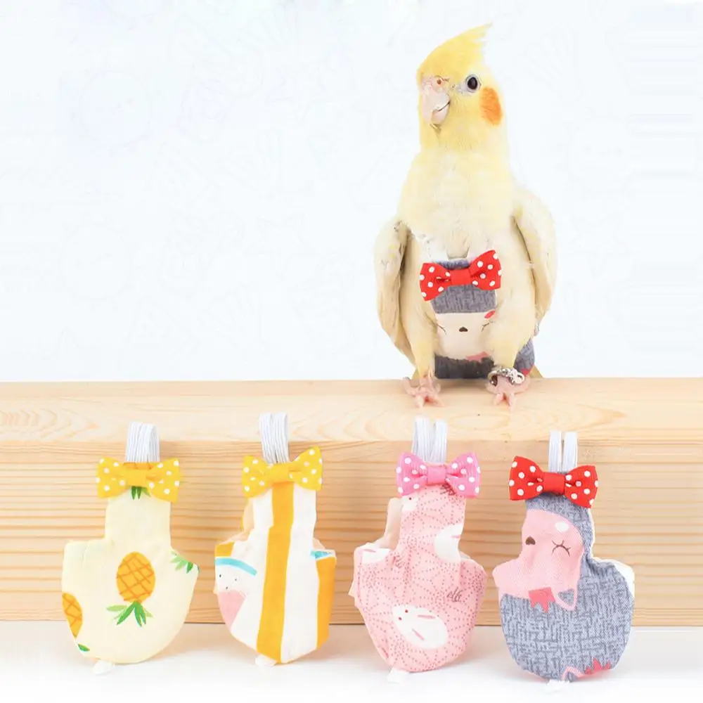 Pañal para pájaros y loros, traje de vuelo para cacatúa, palomas, medianas y grandes ropa para mascotas, pañales para mascotas, bolsillo para heces, 1 unidad