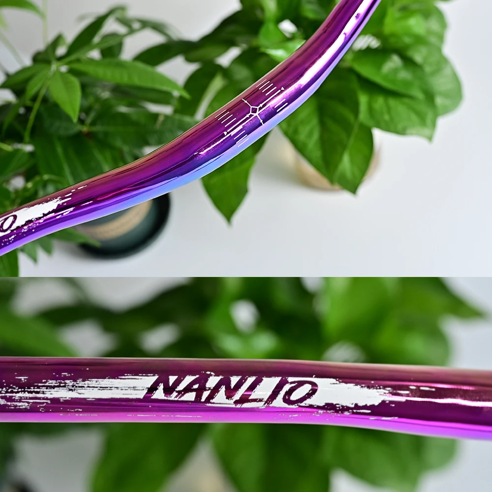 Nanlio Rise-Manillar de bicicleta de montaña con forma de golondrina, aleación de aluminio, 31,8x780MM, piezas de bicicleta de montaña, volante para bicicleta
