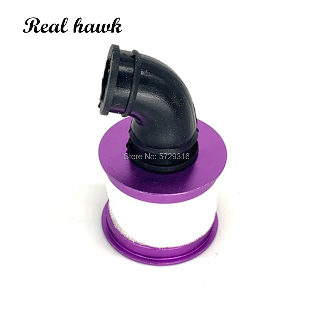 1 Uds 1/10 RC modelo Nitro repuestos de coche filtro de aire de aluminio HSP 02028 para 94122 94166 94177 94188