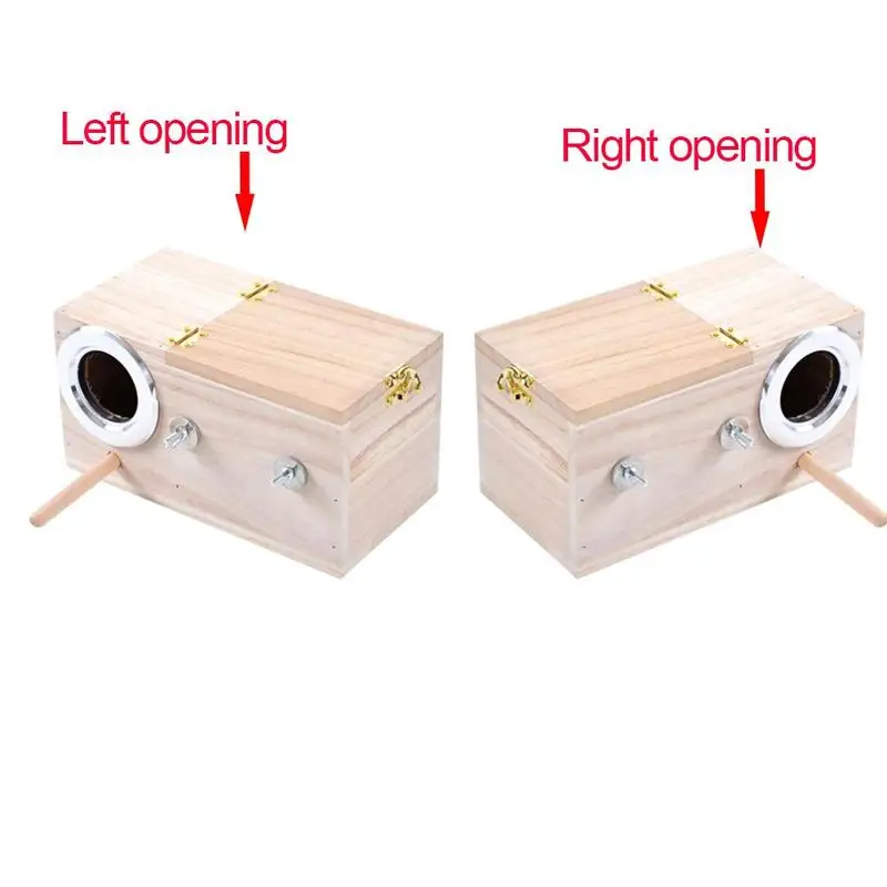 Caja de madera para cría de loros, casa de pájaro, nido, decoración decorativa para mascotas, accesorios para jaulas de balcón, N0W8
