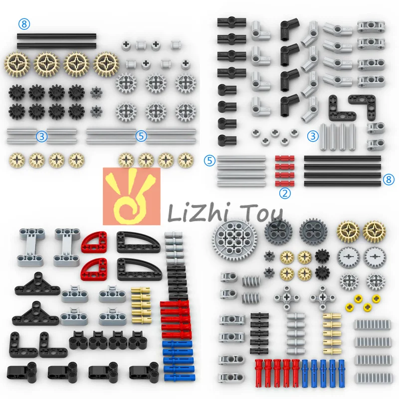 Piezas de alta tecnología, juego de pines de ejes cruzados, MOC Friends, ladrillos, accesorios de bloques de construcción, coche mecánico DIY, juguetes compatibles a granel