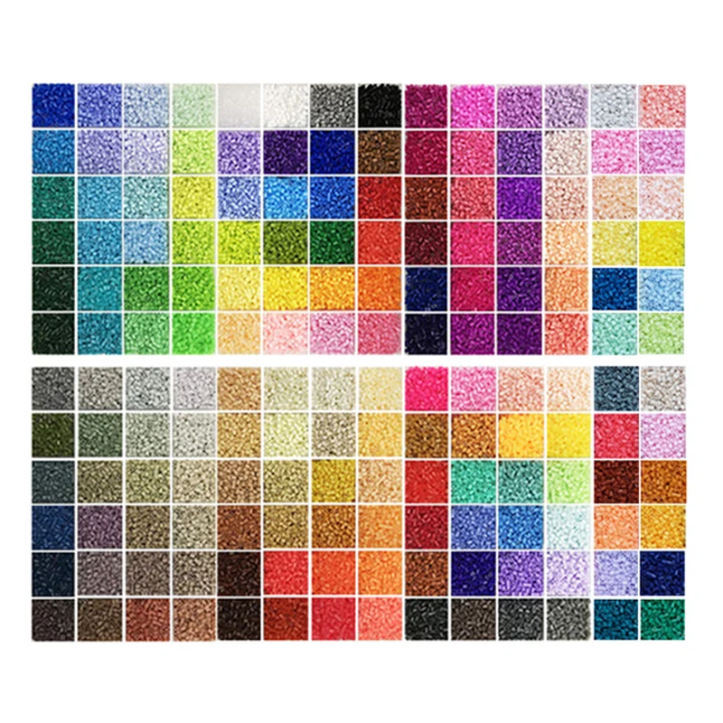 168 colores/set Yantjouet Kit de Mini Perlas de Hierro de 2.6mm para Pixel Art, Perlas Perler, Perlas Hama, Perlas Fusibles, Regalo, Negro/Blanco, Puzzles DIY