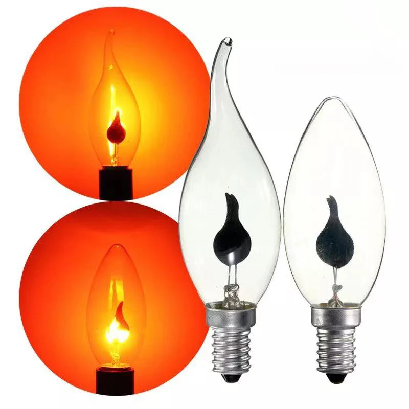 Vintage Edison E14 E27 bombilla Led vela luz efecto llama bombilla 3W AC220V hogar para decoración iluminación ampolla vela bombilla