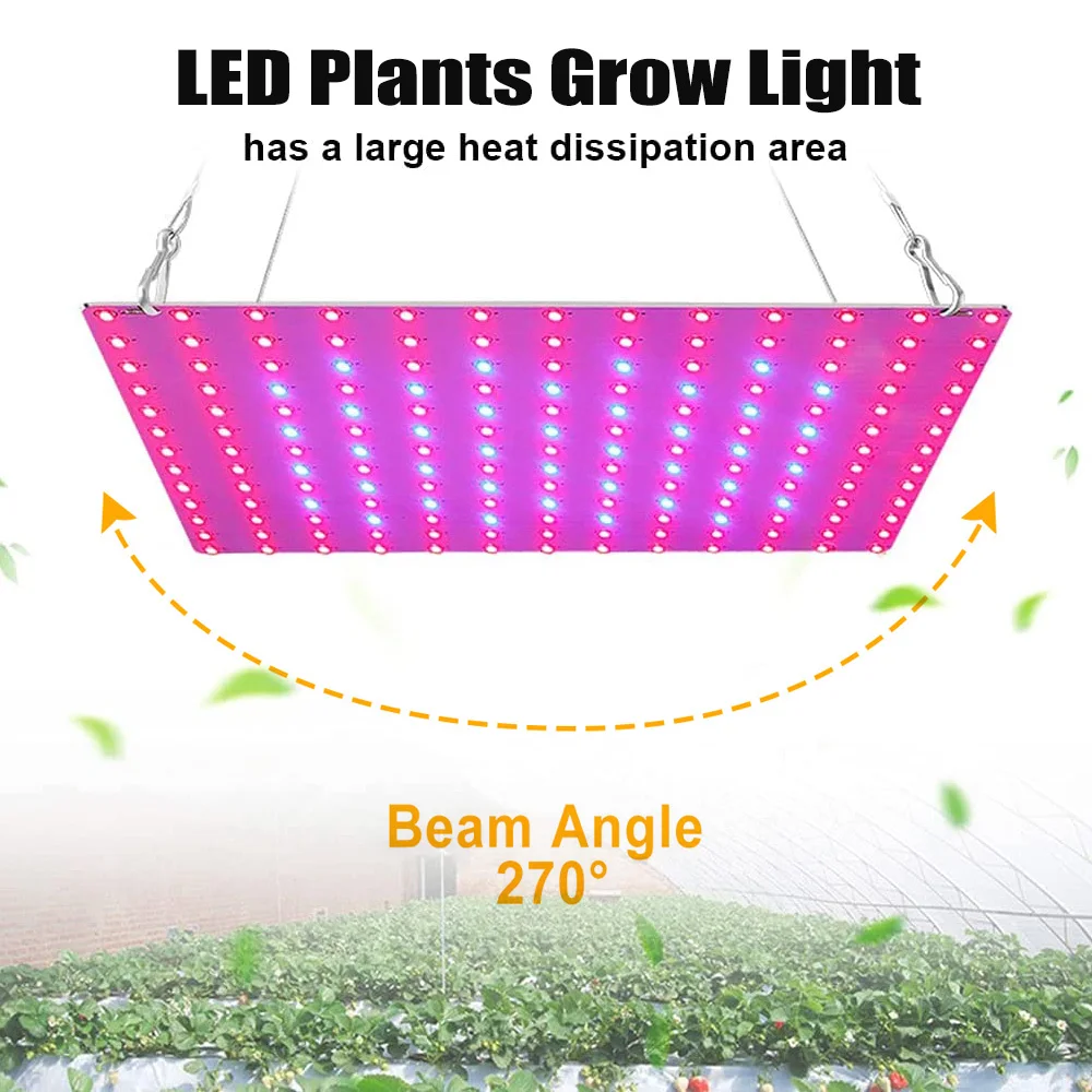 Lámpara LED para Cultivo de Plantas, 81/169 LED, Espectro Completo, Hidropónica, para Plantas, Vegetales, Flores, Interior, Panel Ultrafino, Fitolámpara