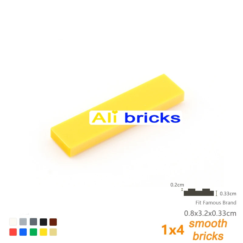 25 uds 1x4 tamaño creativo educativo MOC DIY 2431 bloques de construcción figura azulejo de cerámica ladrillos azulejos planos lisos juguetes para niños
