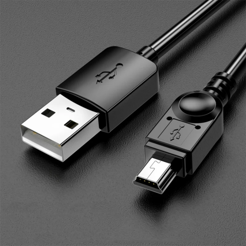 Cable Mini USB de 1M y 2M, cargador de datos rápido para reproductor MP3 y MP4, DVR para coche, GPS, cámara Digital, HDD