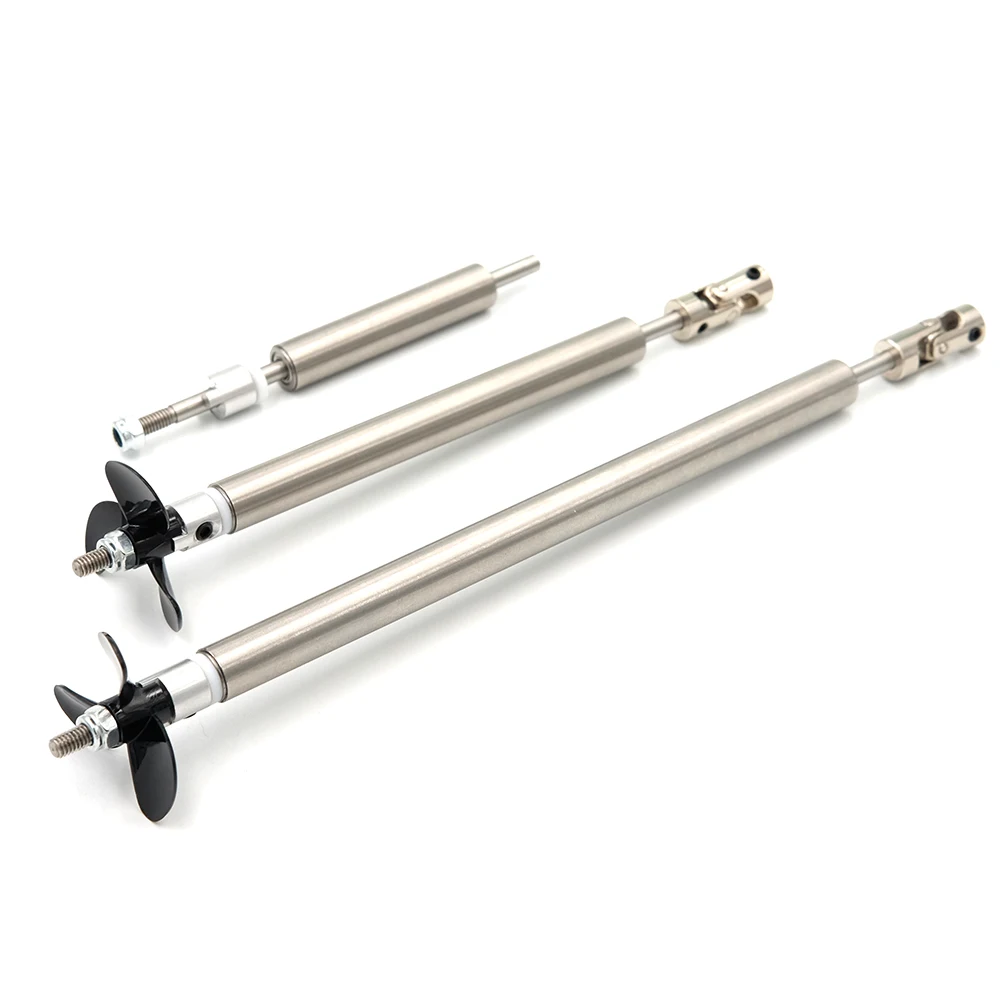 Eje de barco Rc de 4mm, eje de transmisión de acero inoxidable, tres cuchillas, junta de tornillo, manguito de eje de acero inoxidable