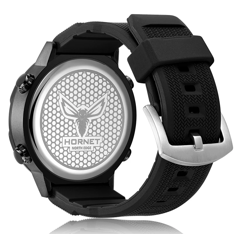 Reloj Digital para Hombre NORTH EDGE, Reloj con Hora Mundial, Cuenta Regresiva, Cronómetro, Relojes Inteligentes Militares para Hombre, Resistentes al Agua hasta 50 m